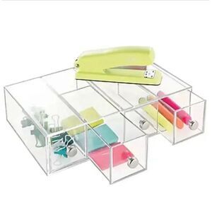 Inter Design Clarity Cosmetic Organizer Office Supply Cabinet
